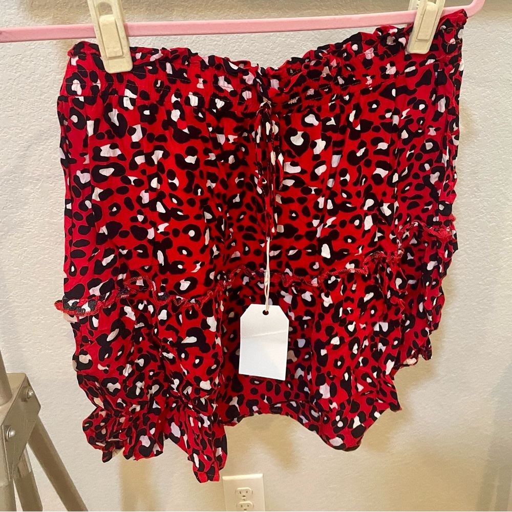 Red Leopard Skirt